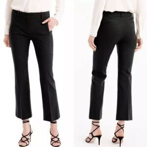 J. Crew Teddie Size 12 Classic Black Cropped Kick Flare Capri Pants Coastal Chic
